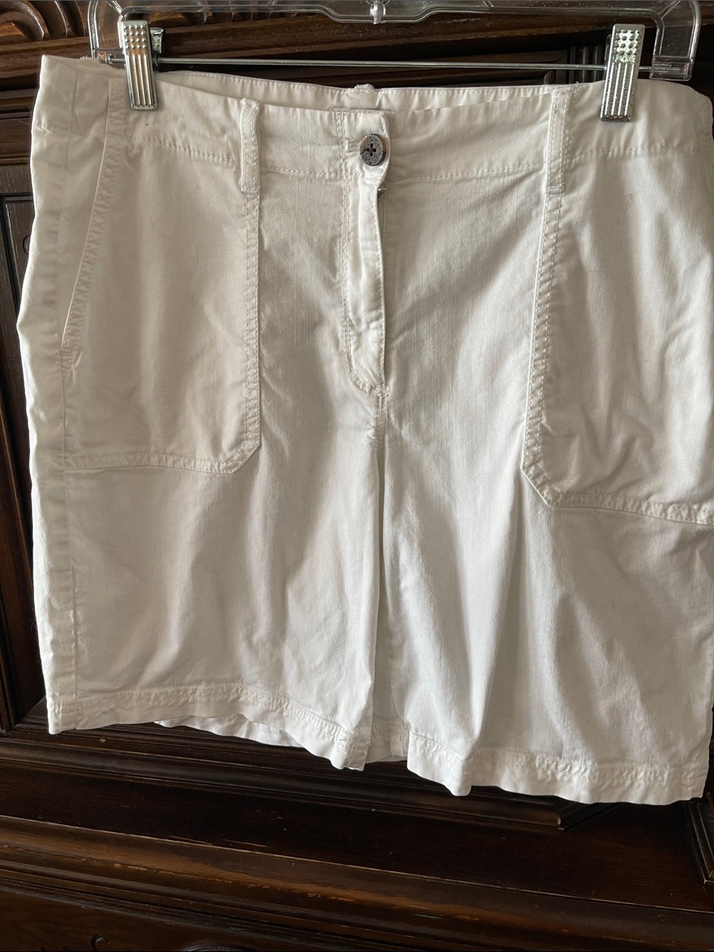 J. Jill White Cotton Bermuda Shorts